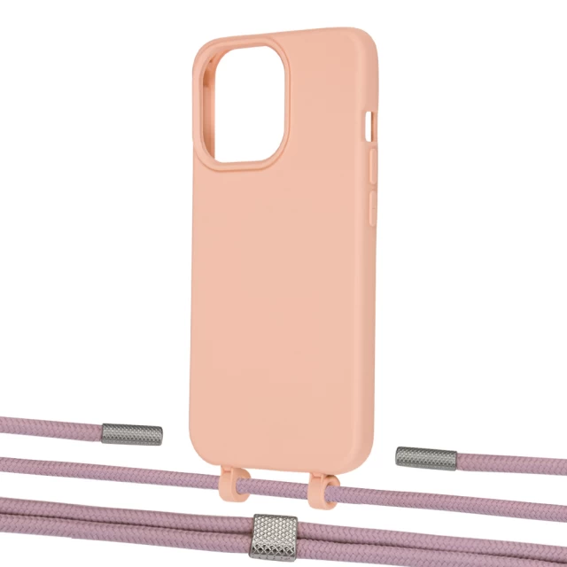 Чехол Upex Alter Eyelets for iPhone 13 Pro Tangerine with Twine Rose Gold and Fausset Silver (UP109157)