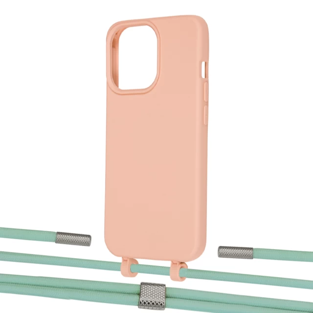 Чохол Upex Alter Eyelets for iPhone 13 Pro Tangerine with Twine Pistachio and Fausset Silver (UP109162)