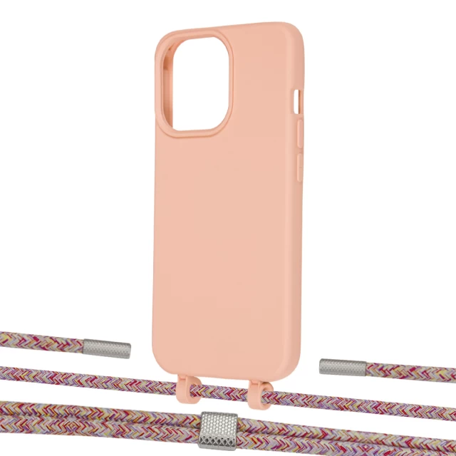 Чехол Upex Alter Eyelets for iPhone 13 Pro Tangerine with Twine Mulberry and Fausset Silver (UP109165)