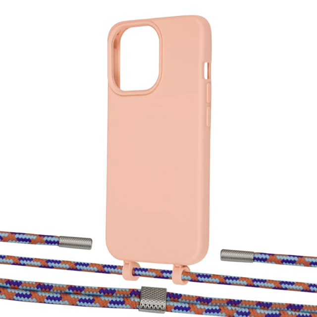 Чехол Upex Alter Eyelets for iPhone 13 Pro Tangerine with Twine Blue Sunset and Fausset Silver (UP109168)