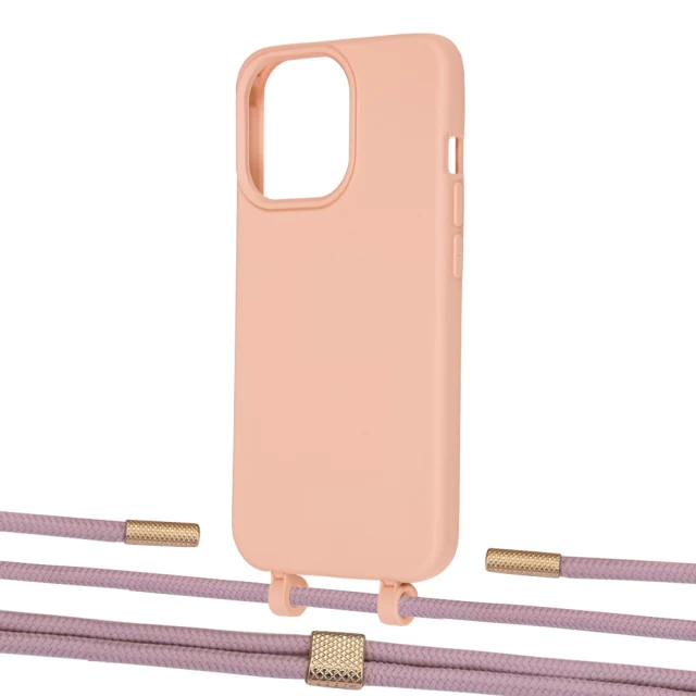 Чохол Upex Alter Eyelets for iPhone 13 Pro Tangerine with Twine Rose Gold and Fausset Gold (UP109174)