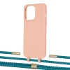 Чехол Upex Alter Eyelets for iPhone 13 Pro Tangerine with Twine Cyan and Fausset Gold (UP109183)