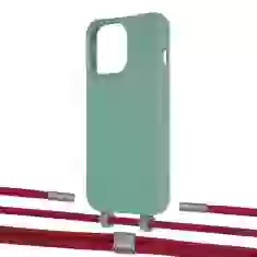 Чохол Upex Alter Eyelets for iPhone 13 Pro Basil with Twine Red and Fausset Silver (UP109210)