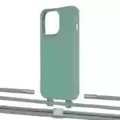 Чохол Upex Alter Eyelets for iPhone 13 Pro Basil with Twine Gray and Fausset Silver (UP109214)