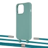 Чехол Upex Alter Eyelets for iPhone 13 Pro Basil with Twine Cyan and Fausset Silver (UP109217)