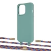 Чехол Upex Alter Eyelets for iPhone 13 Pro Basil with Twine Blue Sunset and Fausset Gold (UP109236)
