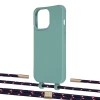Чохол Upex Alter Eyelets for iPhone 13 Pro Basil with Twine Blue Marine and Fausset Gold (UP109238)