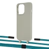 Чехол Upex Alter Eyelets for iPhone 13 Pro Anchor with Twine Cyan and Fausset Matte Black (UP109251)