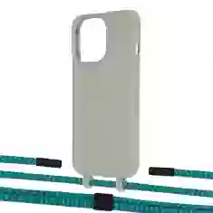 Чохол Upex Alter Eyelets for iPhone 13 Pro Anchor with Twine Cyan and Fausset Matte Black (UP109251)