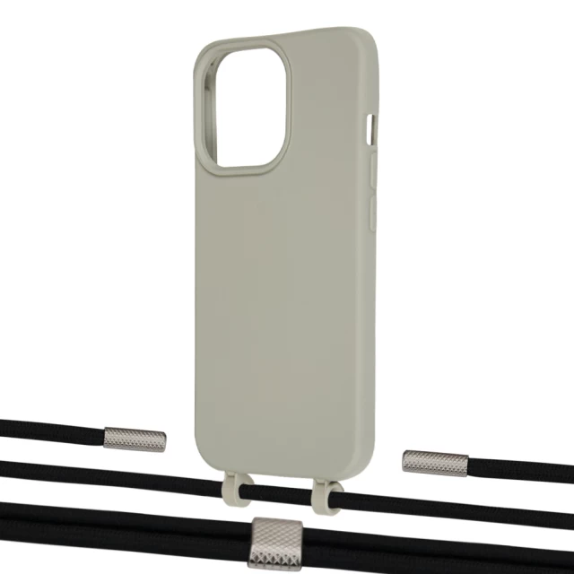 Чохол Upex Alter Eyelets for iPhone 13 Pro Anchor with Twine Black  and Fausset Silver (UP109257)