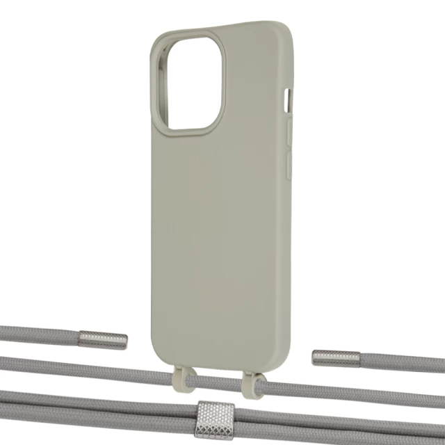 Чохол Upex Alter Eyelets for iPhone 13 Pro Anchor with Twine Gray and Fausset Silver (UP109265)