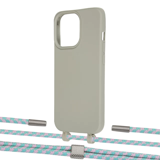 Чохол Upex Alter Eyelets for iPhone 13 Pro Anchor with Twine Turquoise and Fausset Silver (UP109271)