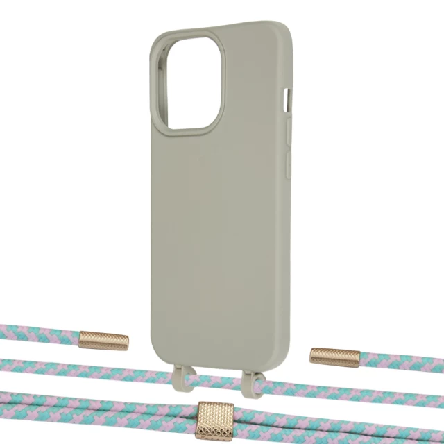 Чохол Upex Alter Eyelets for iPhone 13 Pro Anchor with Twine Turquoise and Fausset Gold (UP109288)