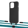 Чехол Upex Alter Eyelets for iPhone 13 Pro Max Onyx with Twine Cyan and Fausset Matte Black (UP109302)