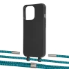 Чохол Upex Alter Eyelets for iPhone 13 Pro Max Onyx with Twine Cyan and Fausset Silver (UP109319)