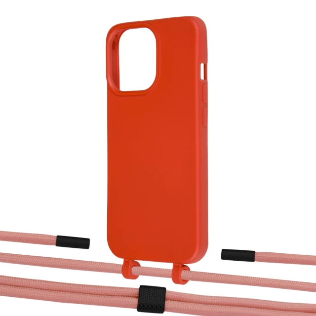 Чохол Upex Alter Eyelets for iPhone 13 Pro Max Red with Twine Cantaloupe and Fausset Matte Black (UP109347)