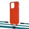 Чохол Upex Alter Eyelets for iPhone 13 Pro Max Red with Twine Cyan and Fausset Matte Black (UP109353)