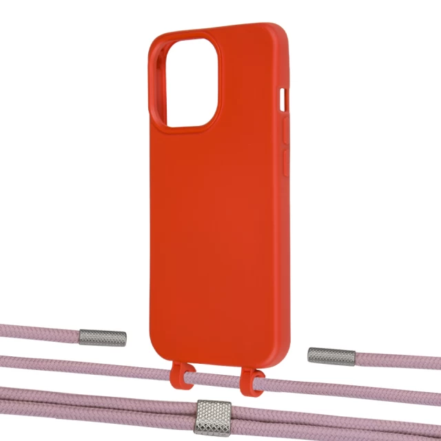 Чохол Upex Alter Eyelets for iPhone 13 Pro Max Red with Twine Rose Gold and Fausset Silver (UP109361)