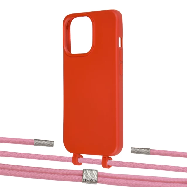 Чохол Upex Alter Eyelets for iPhone 13 Pro Max Red with Twine Coral and Fausset Silver (UP109362)