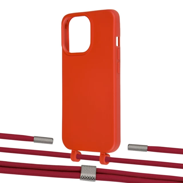 Чохол Upex Alter Eyelets for iPhone 13 Pro Max Red with Twine Red and Fausset Silver (UP109363)