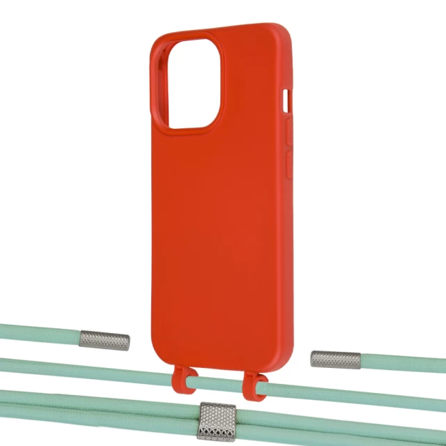 Чохол Upex Alter Eyelets for iPhone 13 Pro Max Red with Twine Pistachio and Fausset Silver (UP109366)