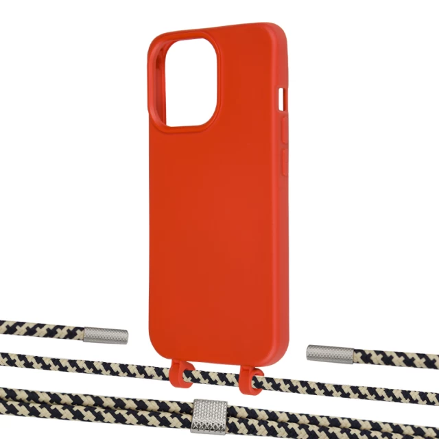 Чохол Upex Alter Eyelets for iPhone 13 Pro Max Red with Twine Copper and Fausset Silver (UP109371)