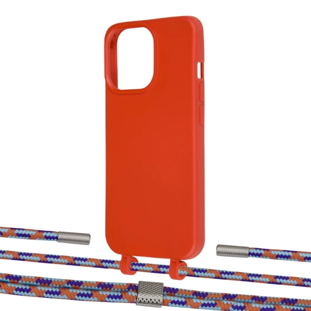 Чехол Upex Alter Eyelets for iPhone 13 Pro Max Red with Twine Blue Sunset and Fausset Silver (UP109372)