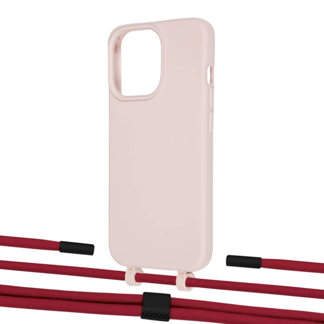 Чехол Upex Alter Eyelets for iPhone 13 Pro Max Crepe with Twine Red and Fausset Matte Black (UP109397)