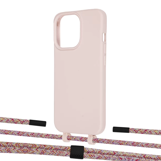 Чехол Upex Alter Eyelets for iPhone 13 Pro Max Crepe with Twine Mulberry and Fausset Matte Black (UP109403)