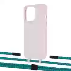 Чехол Upex Alter Eyelets for iPhone 13 Pro Max Crepe with Twine Cyan and Fausset Matte Black (UP109404)