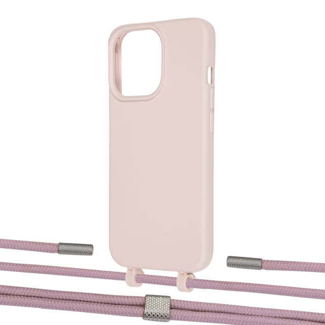 Чехол Upex Alter Eyelets for iPhone 13 Pro Max Crepe with Twine Rose Gold and Fausset Silver (UP109412)