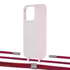 Чохол Upex Alter Eyelets for iPhone 13 Pro Max Crepe with Twine Red and Fausset Silver (UP109414)