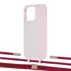 Чохол Upex Alter Eyelets for iPhone 13 Pro Max Crepe with Twine Red and Fausset Gold (UP109431)