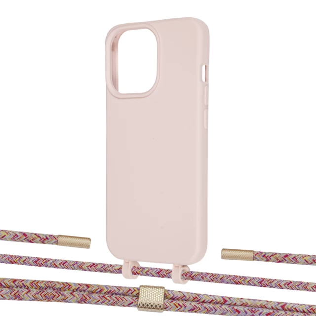 Чехол Upex Alter Eyelets for iPhone 13 Pro Max Crepe with Twine Mulberry and Fausset Gold (UP109437)