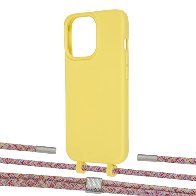 Чехол Upex Alter Eyelets for iPhone 13 Pro Max Daffodil with Twine Mulberry and Fausset Silver (UP109471)