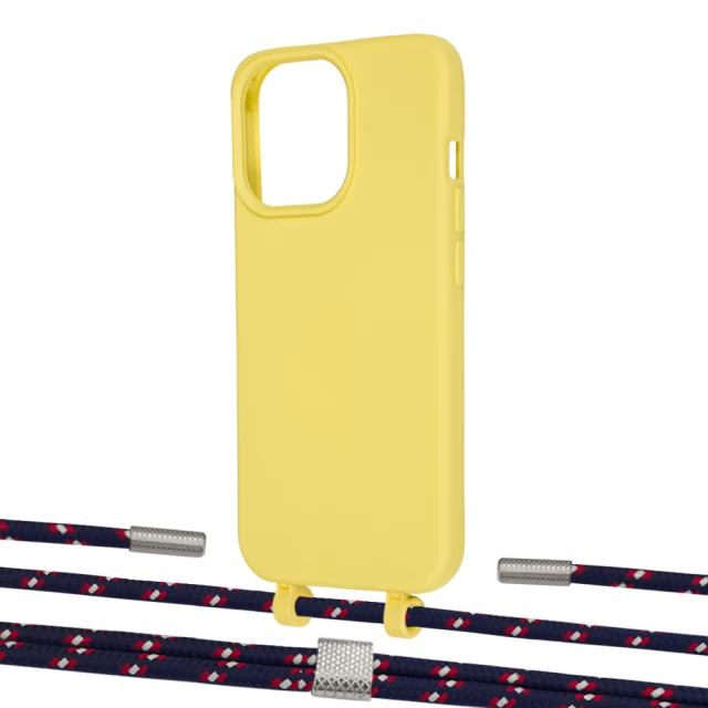 Чехол Upex Alter Eyelets for iPhone 13 Pro Max Daffodil with Twine Blue Marine and Fausset Silver (UP109476)