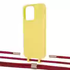 Чохол Upex Alter Eyelets for iPhone 13 Pro Max Daffodil with Twine Red and Fausset Gold (UP109482)