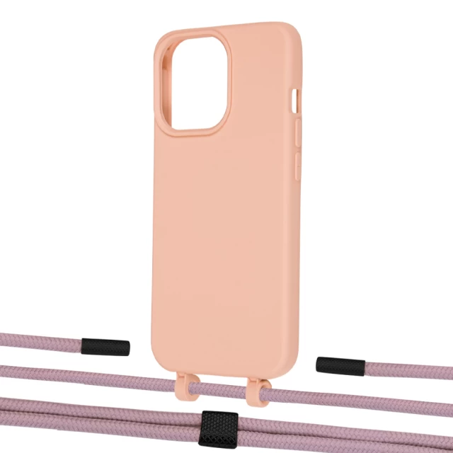 Чехол Upex Alter Eyelets for iPhone 13 Pro Max Tangerine with Twine Rose Gold and Fausset Matte Black (UP109497)