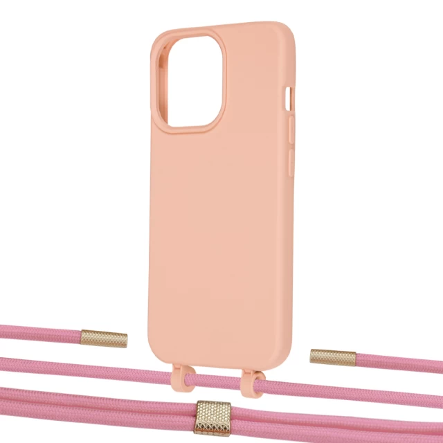 Чохол Upex Alter Eyelets for iPhone 13 Pro Max Tangerine with Twine Coral and Fausset Gold (UP109532)