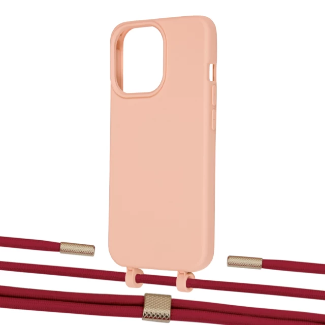 Чехол Upex Alter Eyelets for iPhone 13 Pro Max Tangerine with Twine Red and Fausset Gold (UP109533)