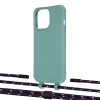 Чохол Upex Alter Eyelets for iPhone 13 Pro Max Basil with Twine Blue Marine and Fausset Matte Black (UP109561)
