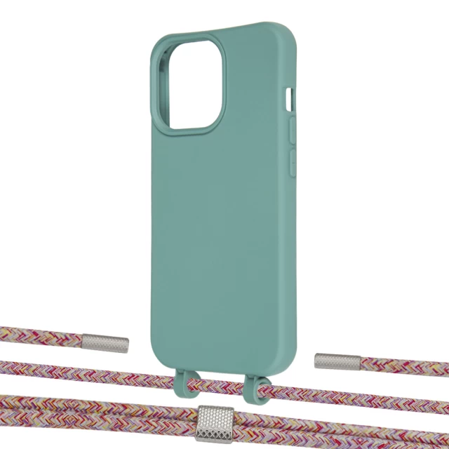 Чохол Upex Alter Eyelets for iPhone 13 Pro Max Basil with Twine Mulberry and Fausset Silver (UP109573)