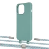 Чохол Upex Alter Eyelets for iPhone 13 Pro Max Basil with Twine Turquoise and Fausset Silver (UP109577)