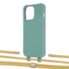 Чехол Upex Alter Eyelets for iPhone 13 Pro Max Basil with Twine Sunflower and Fausset Gold (UP109586)