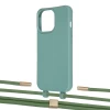 Чохол Upex Alter Eyelets for iPhone 13 Pro Max Basil with Twine Mint and Fausset Gold (UP109589)