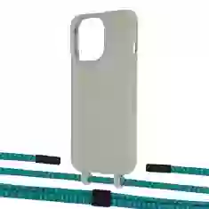 Чохол Upex Alter Eyelets for iPhone 13 Pro Max Anchor with Twine Cyan and Fausset Matte Black (UP109608)