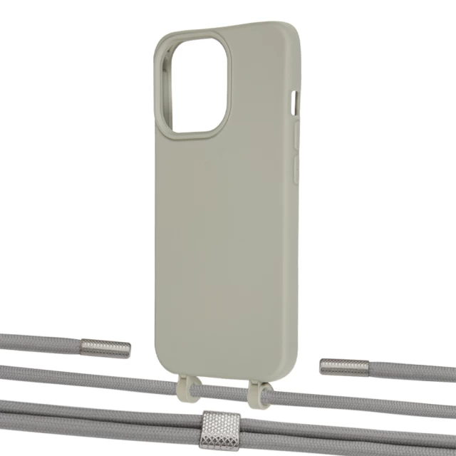 Чехол Upex Alter Eyelets for iPhone 13 Pro Max Anchor with Twine Gray and Fausset Silver (UP109622)