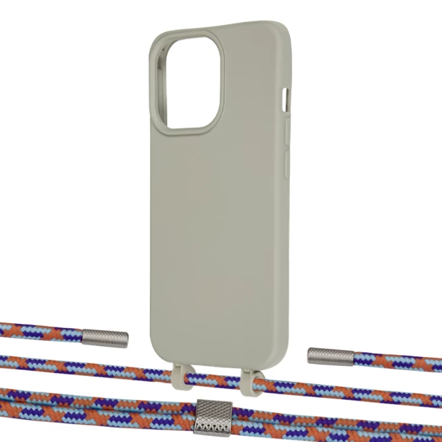 Чехол Upex Alter Eyelets for iPhone 13 Pro Max Anchor with Twine Blue Sunset and Fausset Silver (UP109627)