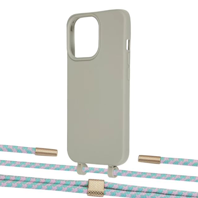 Чохол Upex Alter Eyelets for iPhone 13 Pro Max Anchor with Twine Turquoise and Fausset Gold (UP109645)