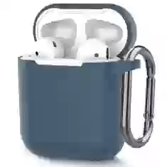 Чохол для навушників Upex для Apple AirPods 2/1 Silicone Case з карабіном Pacific Green (UP77205)